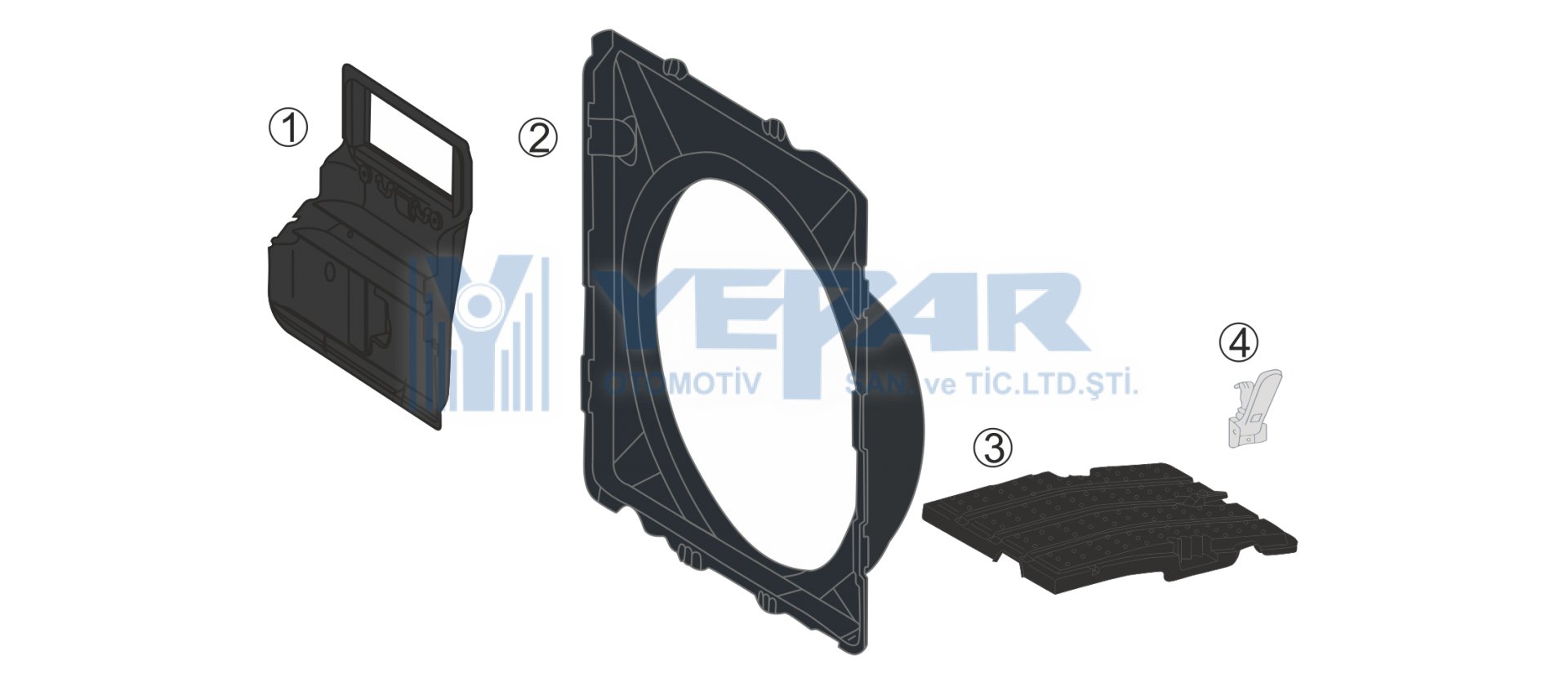 HOOD PLASTIC AND BATTERY COVER ACTROS   - YPR-K096