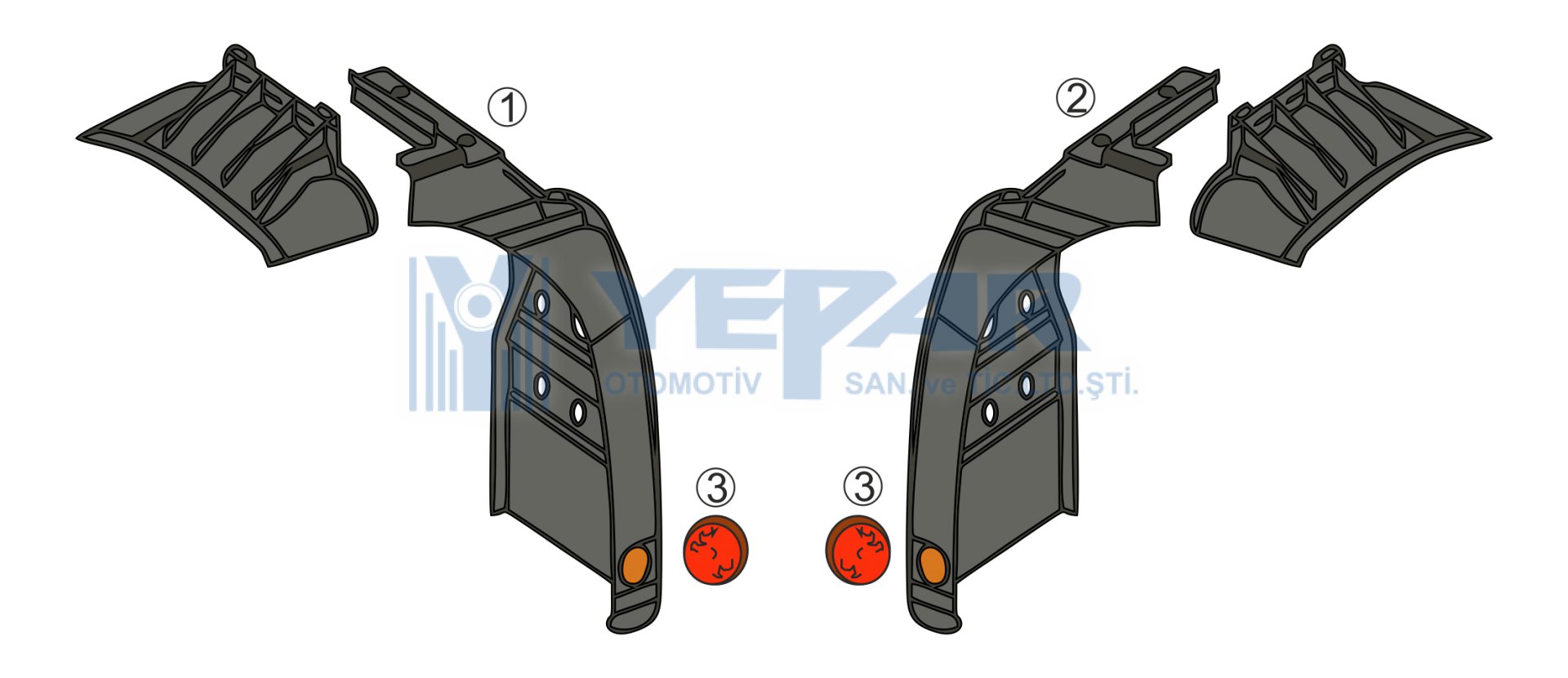 FRONT MUDGUARD ACTROS MP1 CONSTRUCTION 