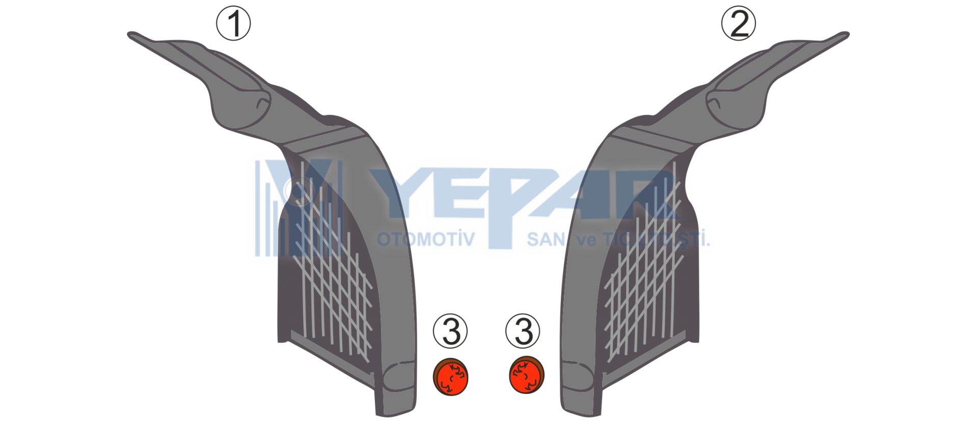 FRONT MUDGUARD ACTROS MP2  - YPR-K077