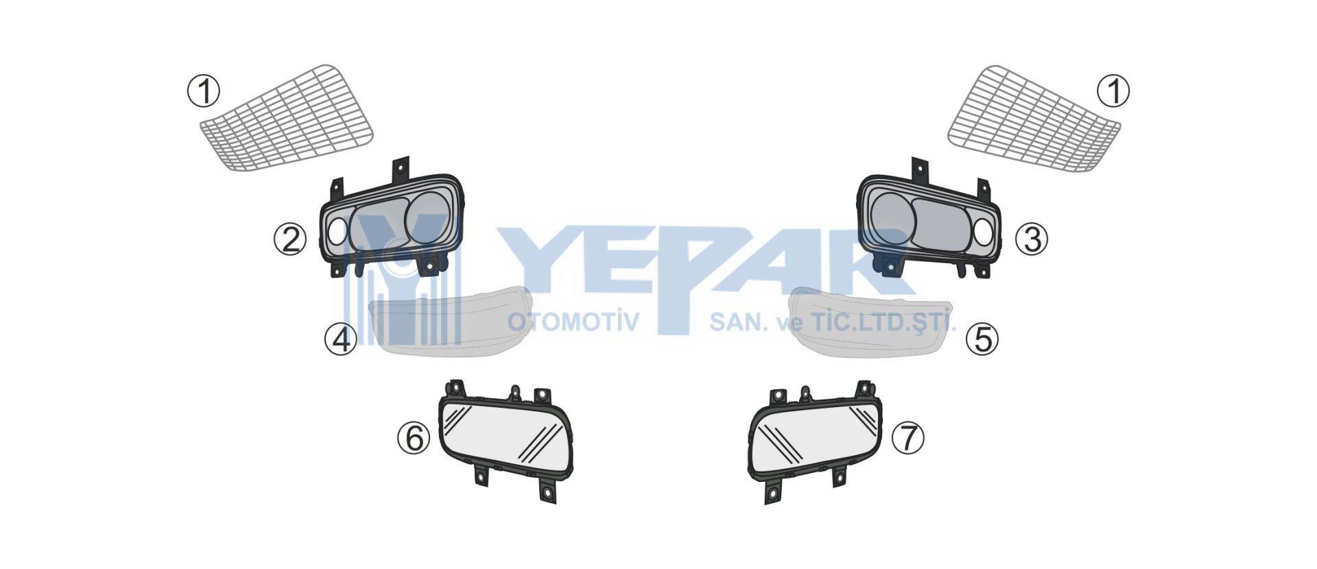 HEAD LAMP ATEGO   - YPR-K256