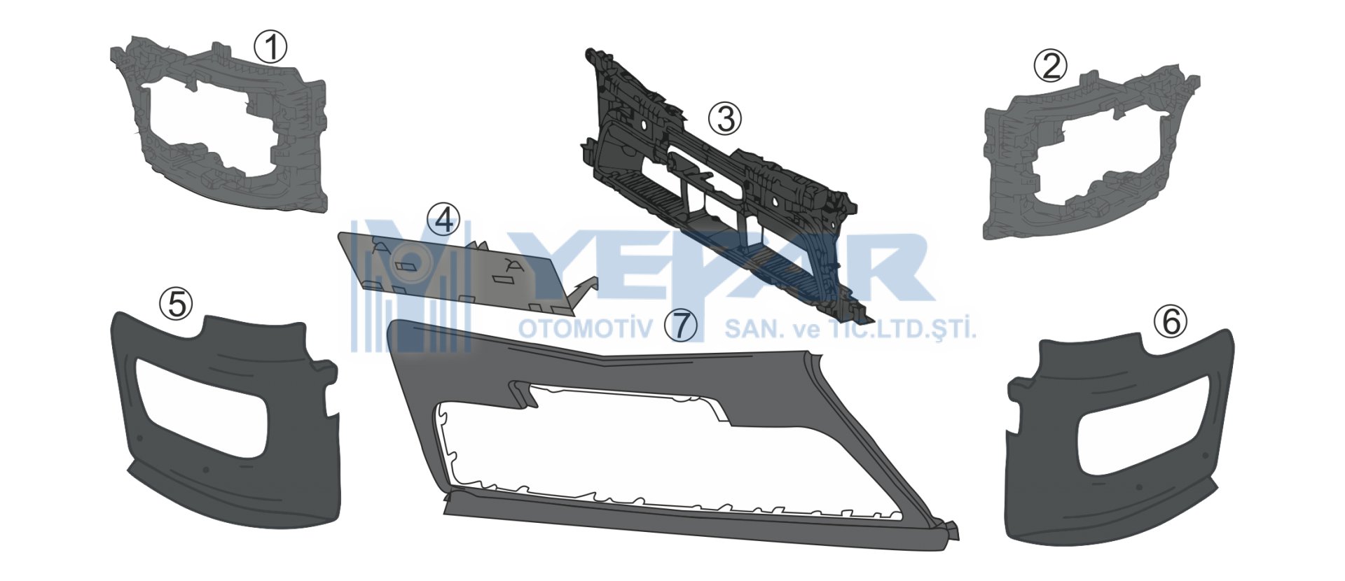 BUMPER ATEGO NEW MODEL 430 MM  - YPR-K266